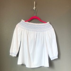 NWT - Vineyard Vines Smocked Off The Shoulder Top